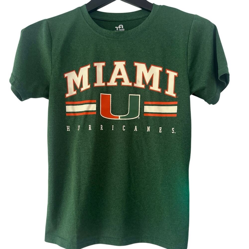 University of Miami kids t-shirt Sz M 8-10 youth Miami Hurricanes Canes UM